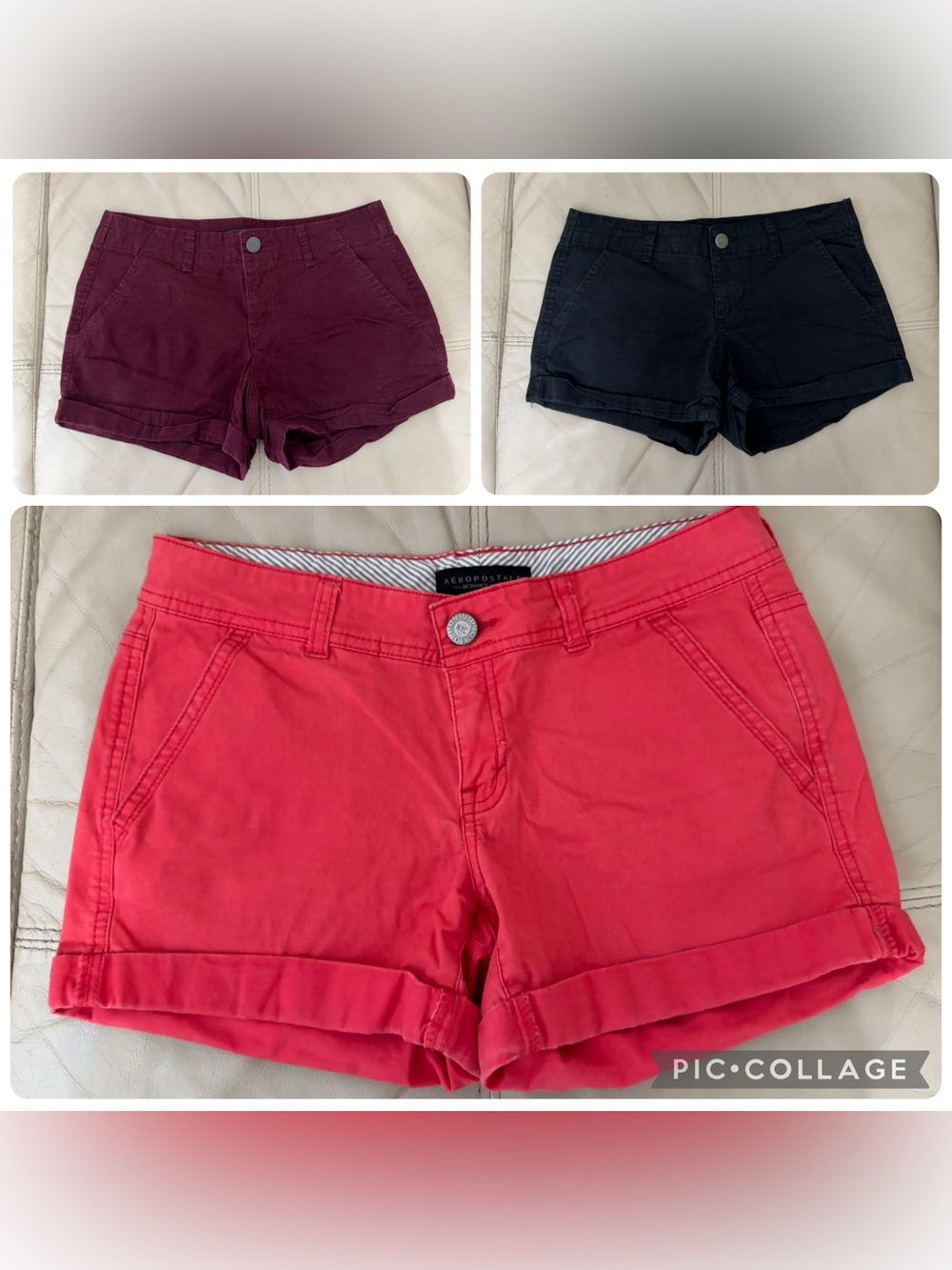 Bundle Of 3 Aeropostale Women’s Midi Shorts Size 4.